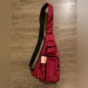 NWT Free People FP Movement Red Sprinter Sling Utility Backpack Bag